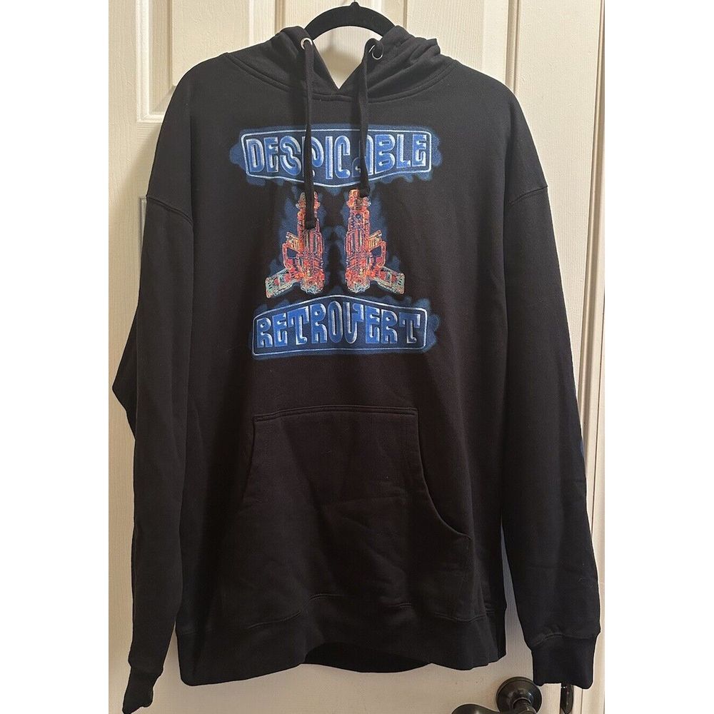 Retrovert Black Hoodie "Despicable Retrovert" NWOT‎ Hip Hop XL